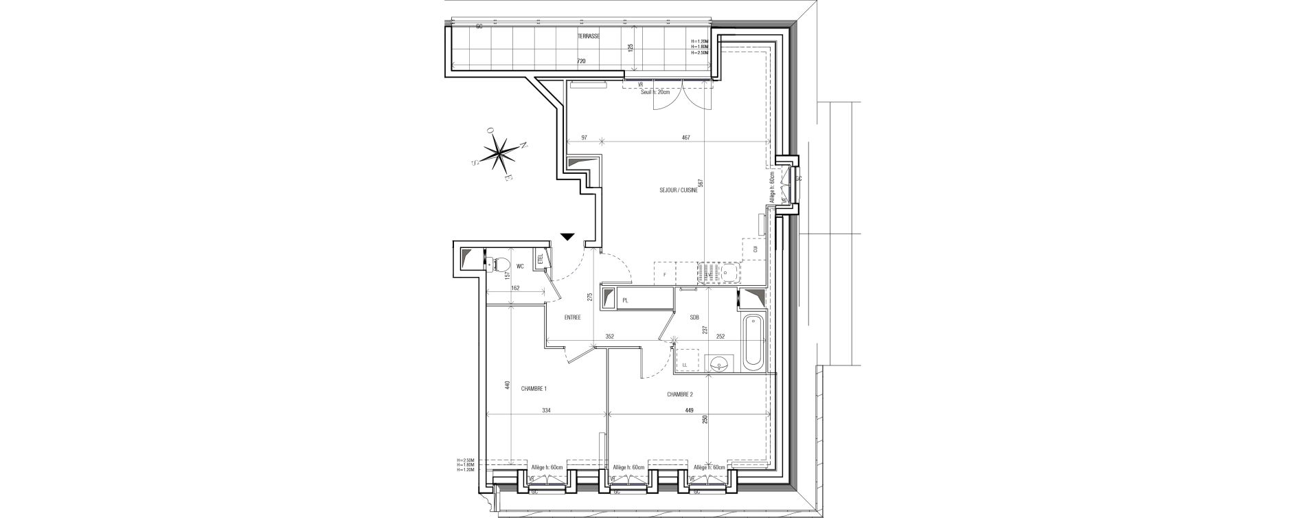Appartement T3 de 71,91 m2 au Blanc-Mesnil Centre