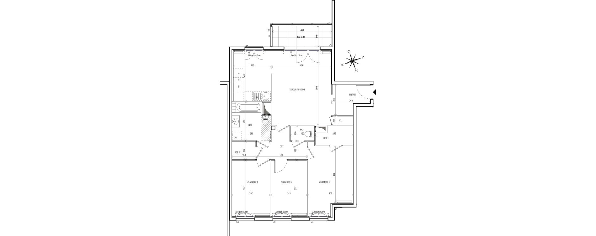 Appartement T4 de 84,28 m2 au Blanc-Mesnil Centre