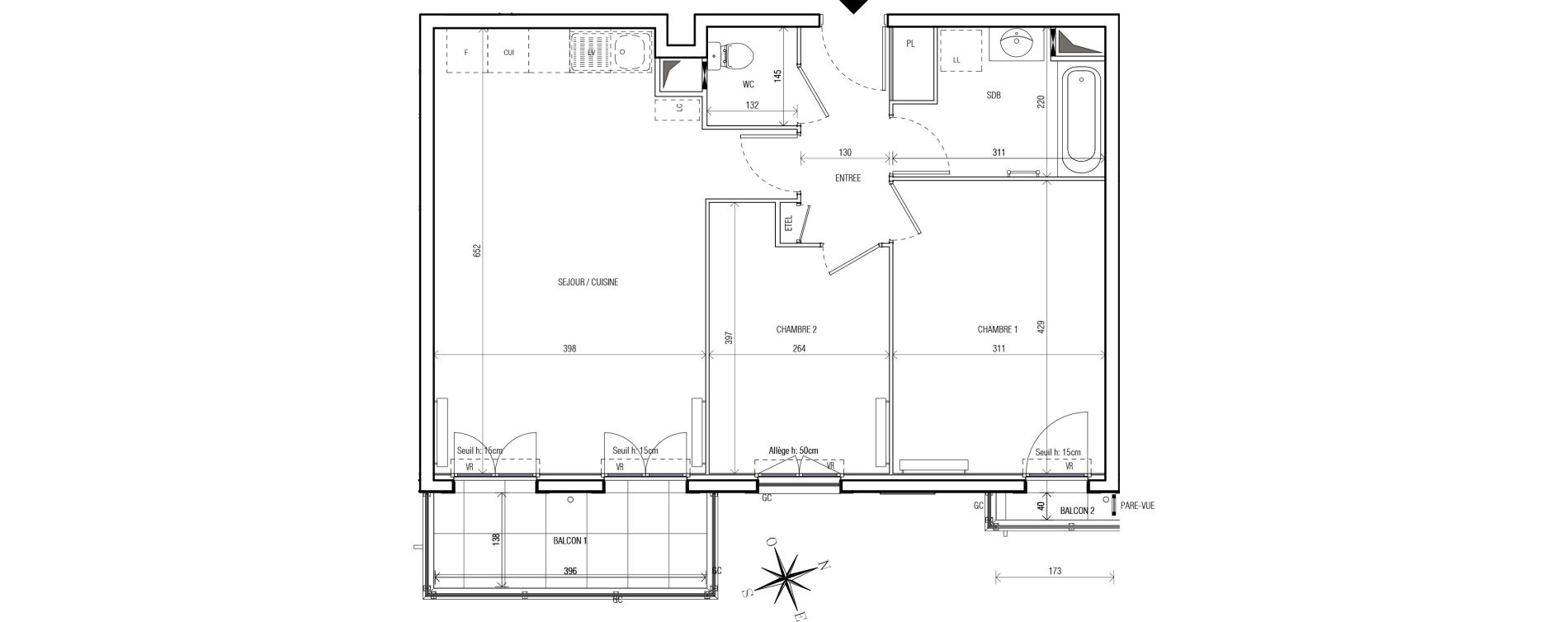 Appartement T3 de 61,73 m2 au Blanc-Mesnil Centre