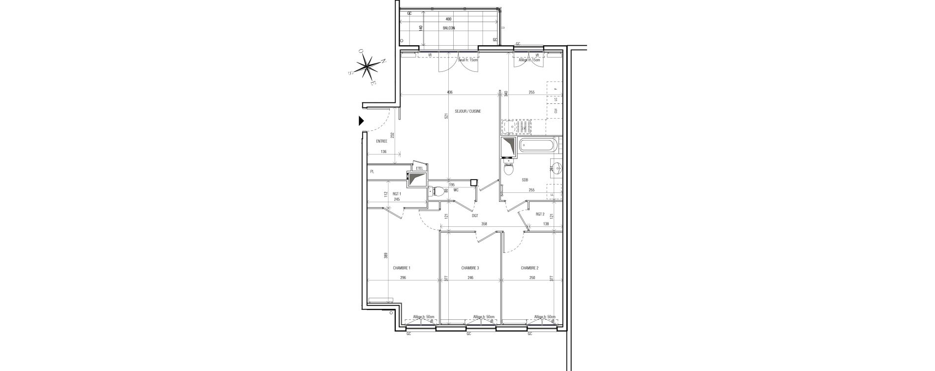 Appartement T4 de 81,78 m2 au Blanc-Mesnil Centre