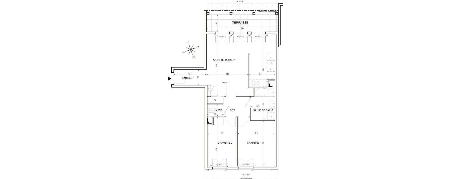 Appartement T3 de 62,90 m2 au Blanc-Mesnil Centre