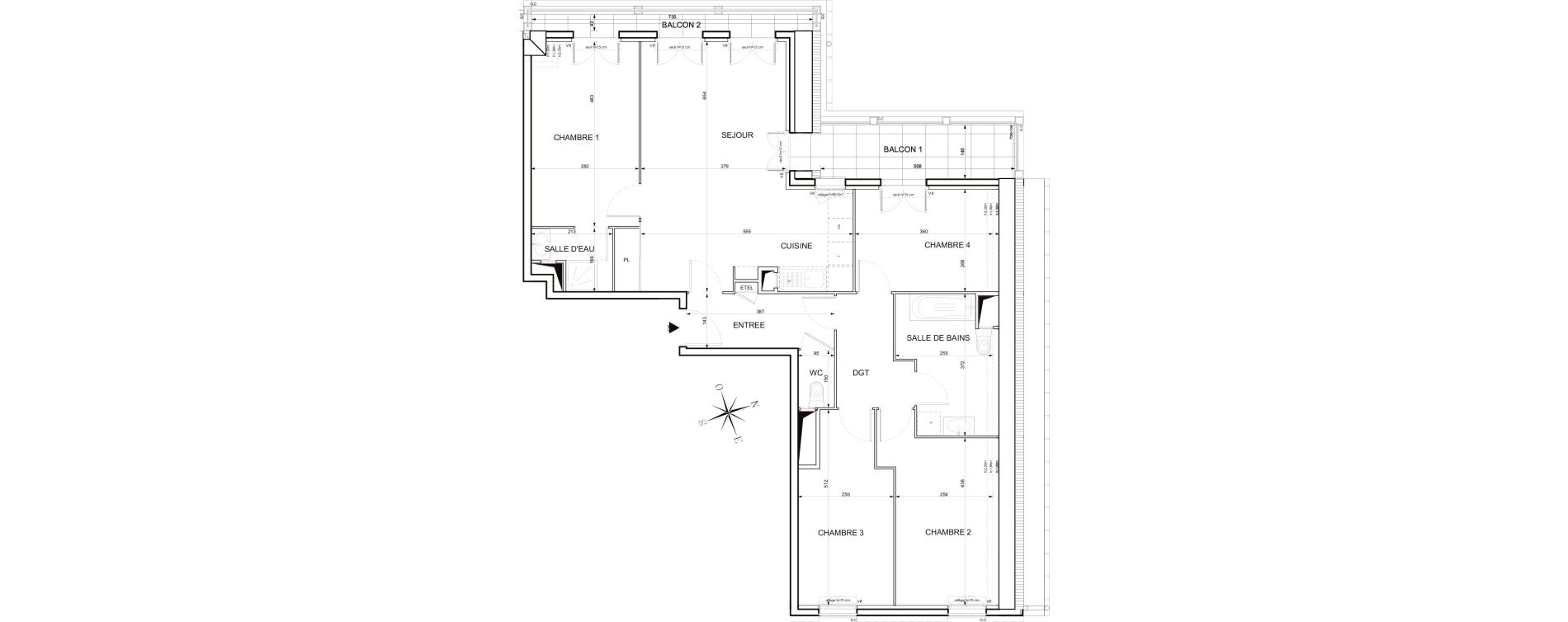 Appartement T5 de 99,20 m2 au Blanc-Mesnil Centre