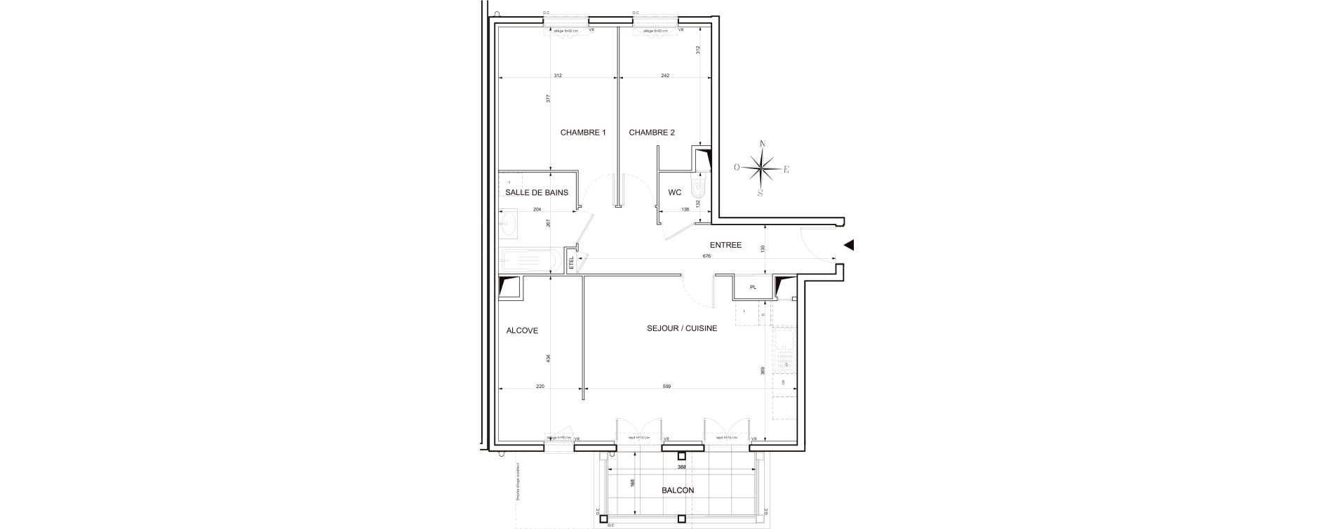 Appartement T3 de 72,03 m2 au Blanc-Mesnil Centre