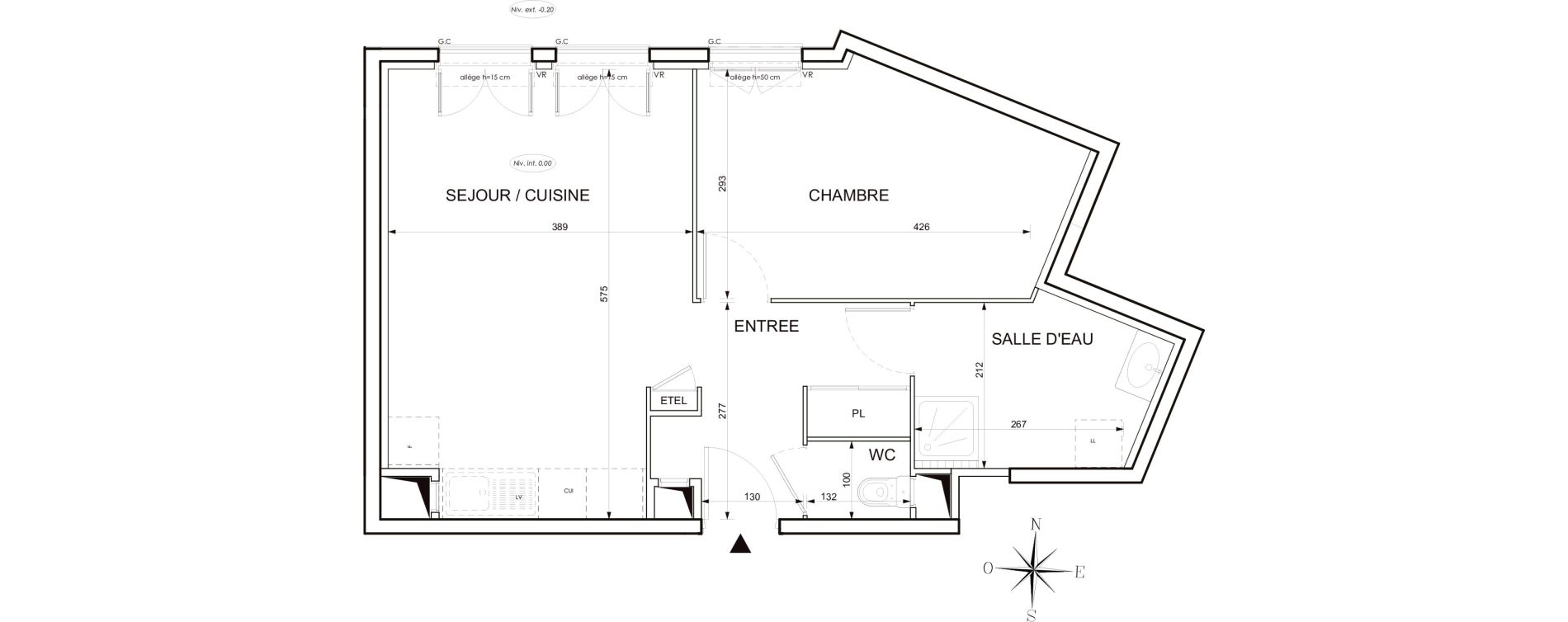 Appartement T2 de 47,86 m2 au Blanc-Mesnil Centre