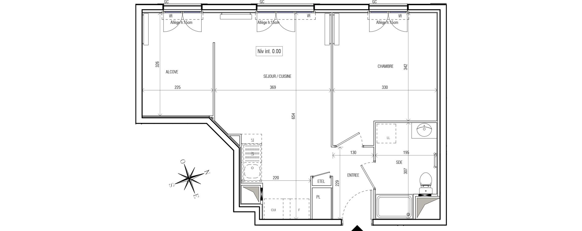 Appartement T2 de 48,85 m2 au Blanc-Mesnil Centre