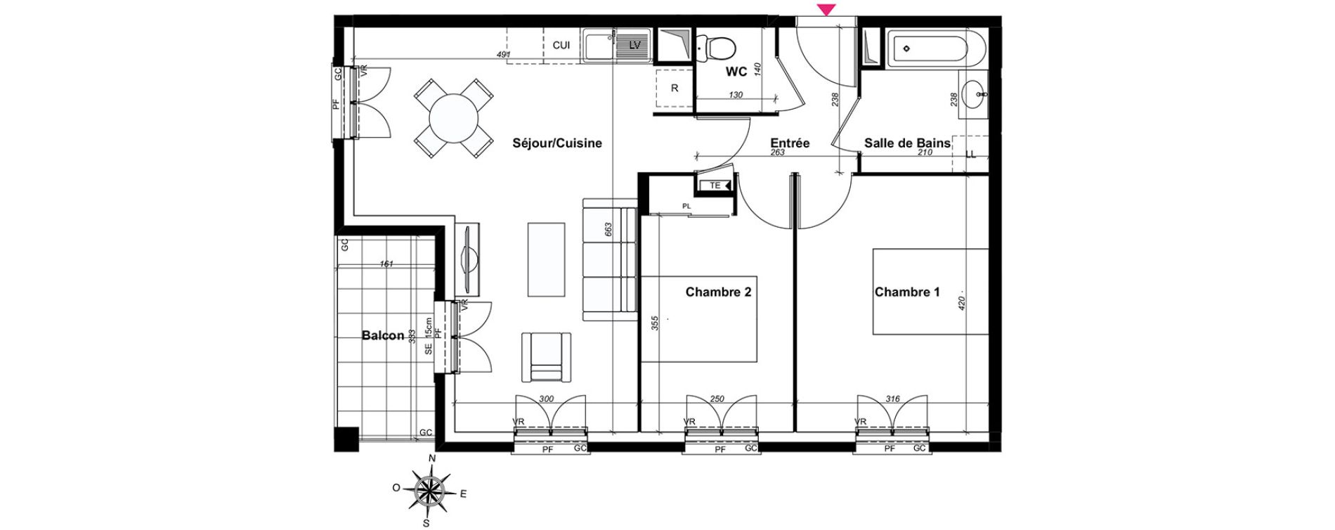 Appartement T3 de 61,14 m2 au Blanc-Mesnil Centre