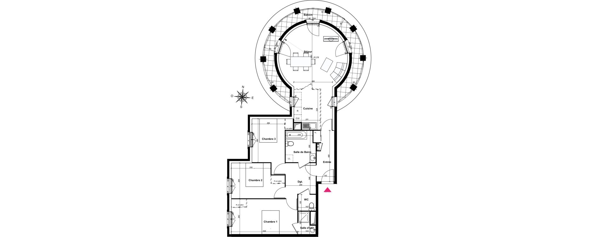 Appartement T4 de 92,12 m2 au Blanc-Mesnil Centre