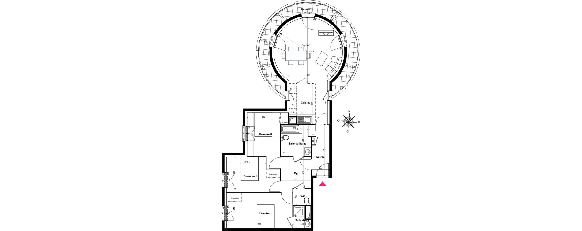 Appartement T4 de 92,12 m2 au Blanc-Mesnil Centre