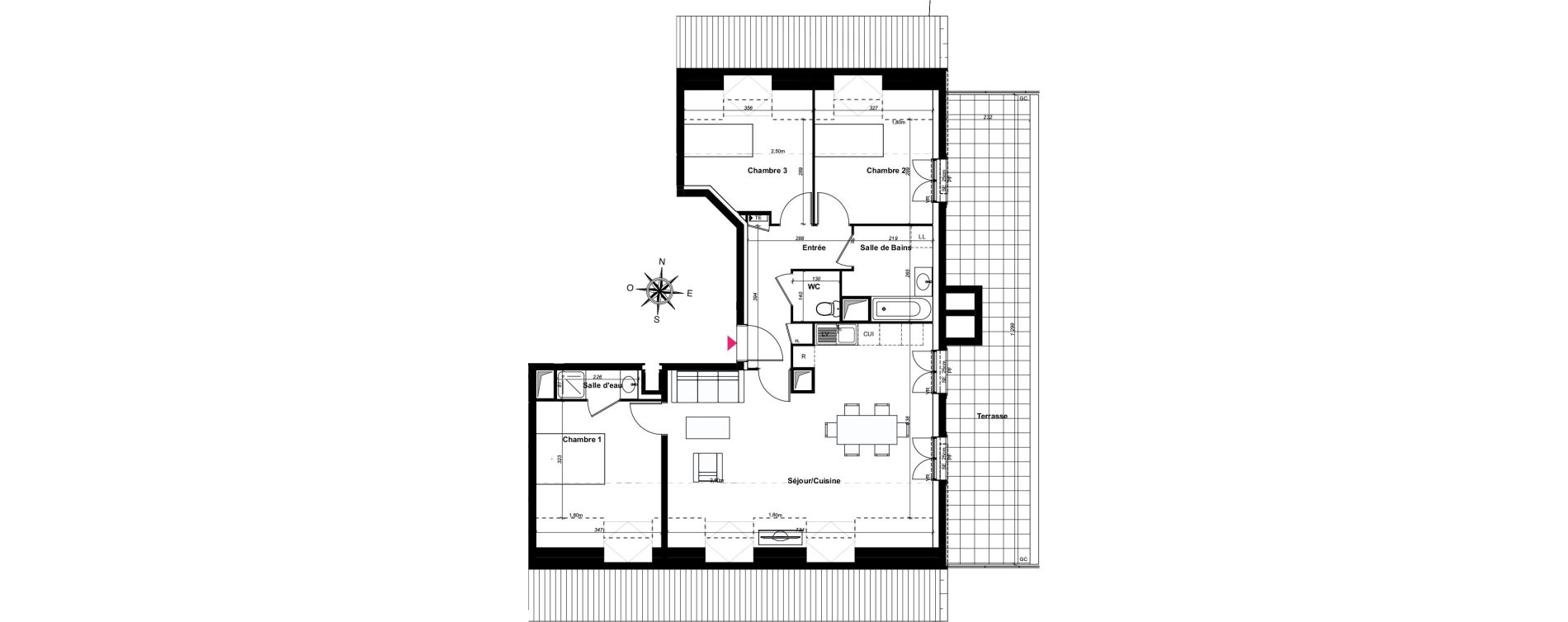 Appartement T4 de 83,86 m2 au Blanc-Mesnil Centre
