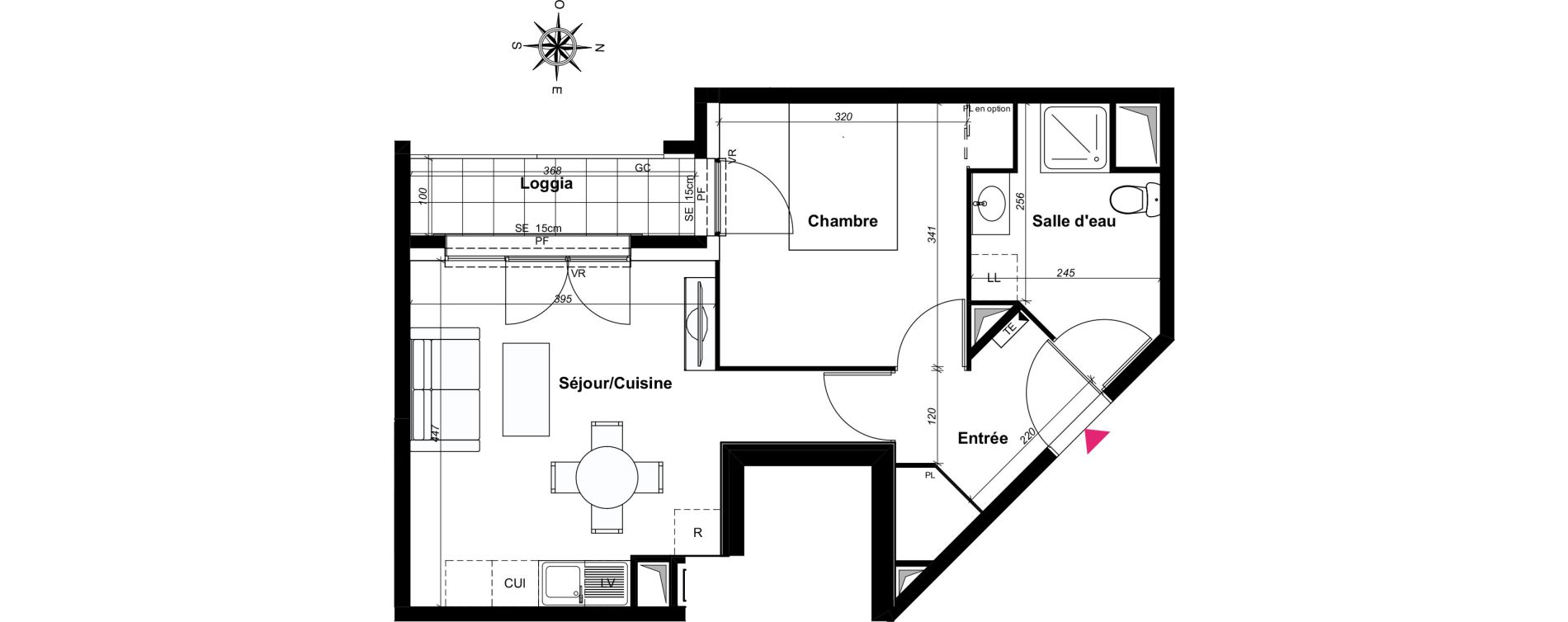 Appartement T2 de 41,95 m2 au Blanc-Mesnil Centre