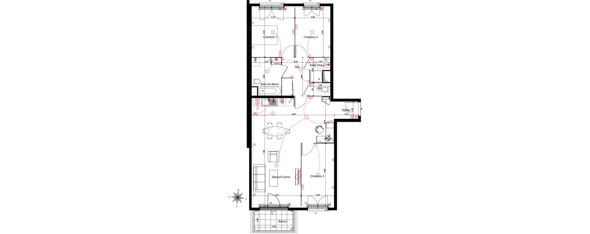 Appartement T4 de 85,23 m2 au Blanc-Mesnil Centre
