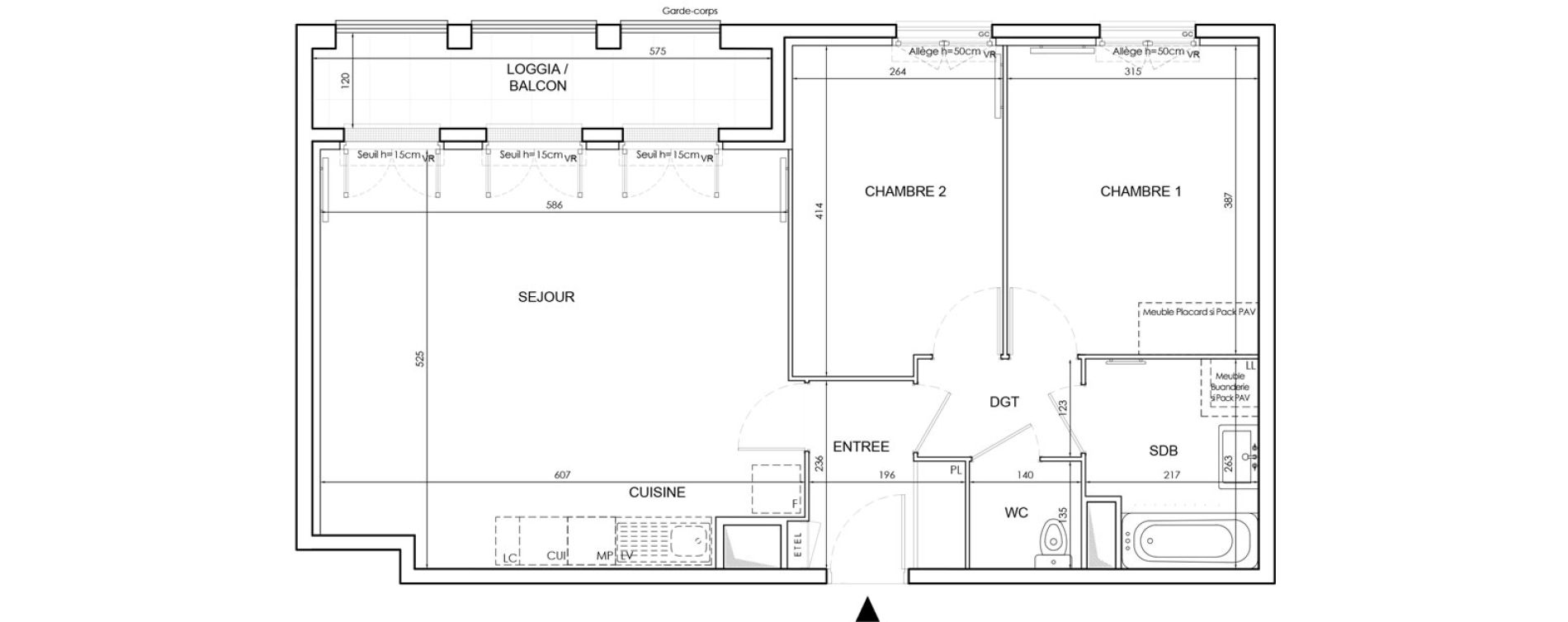 Appartement T3 de 66,51 m2 au Blanc-Mesnil Gare