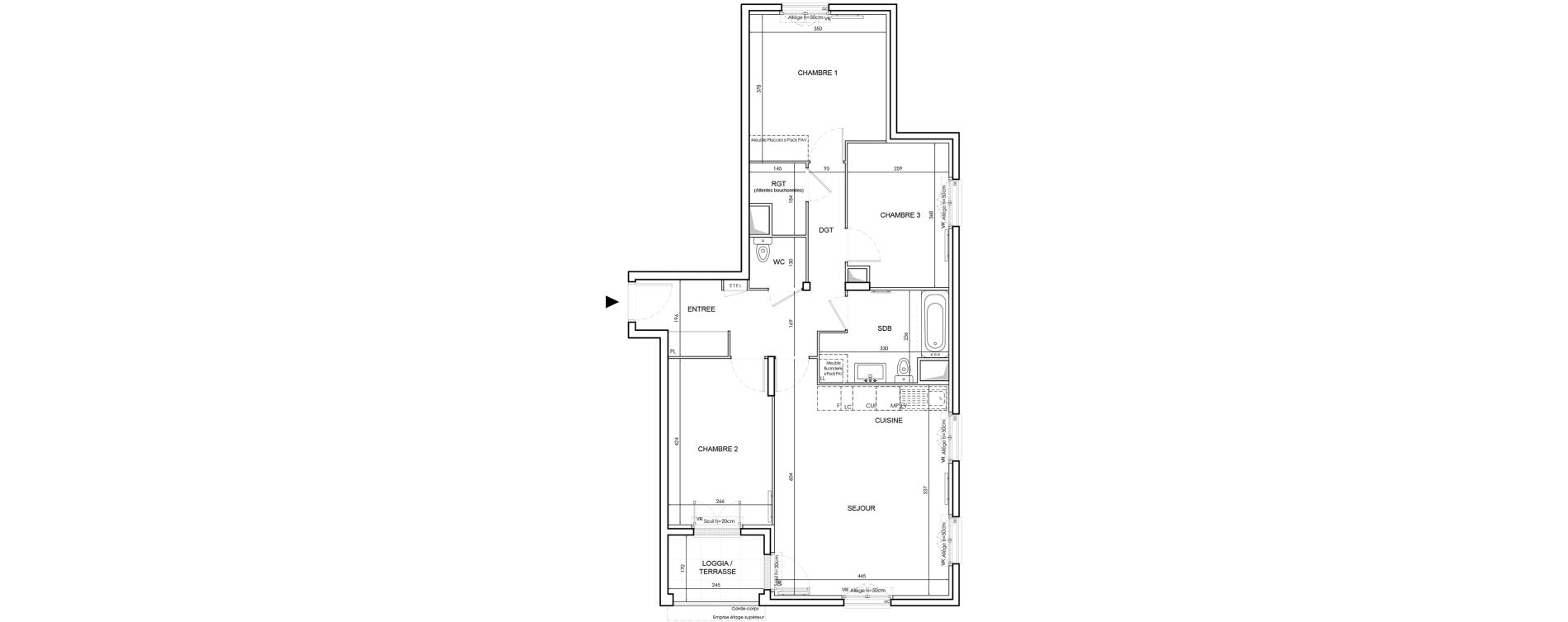 Appartement T4 de 79,66 m2 au Blanc-Mesnil Gare