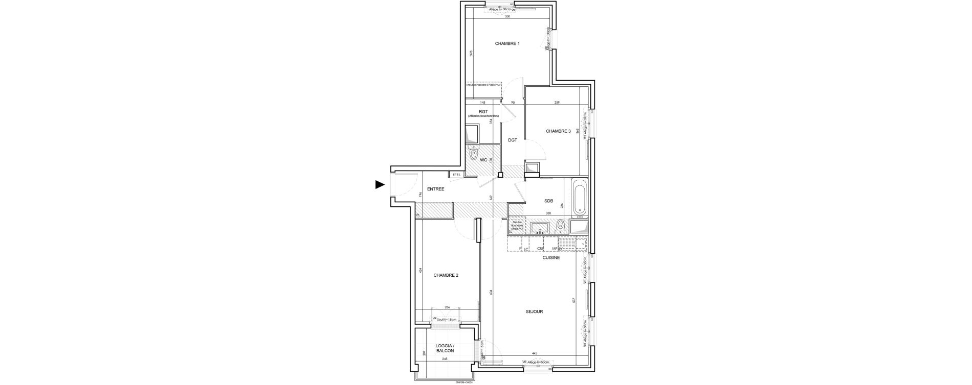 Appartement T4 de 79,66 m2 au Blanc-Mesnil Gare