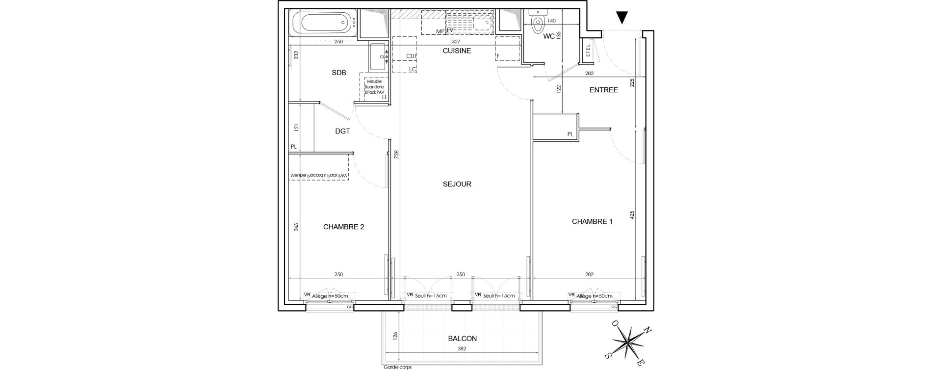 Appartement T3 de 61,24 m2 au Blanc-Mesnil Gare