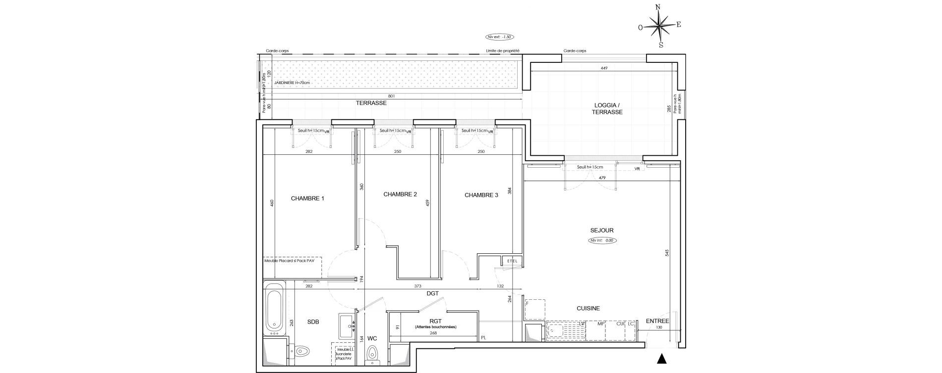 Appartement T4 de 78,02 m2 au Blanc-Mesnil Gare