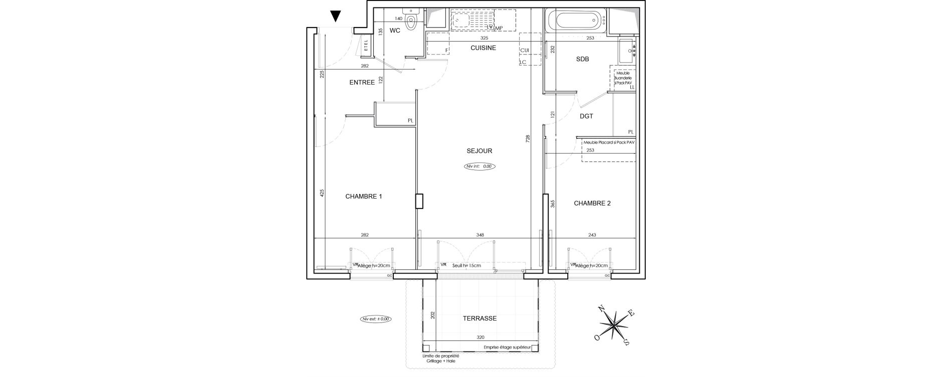 Appartement T3 de 61,00 m2 au Blanc-Mesnil Gare