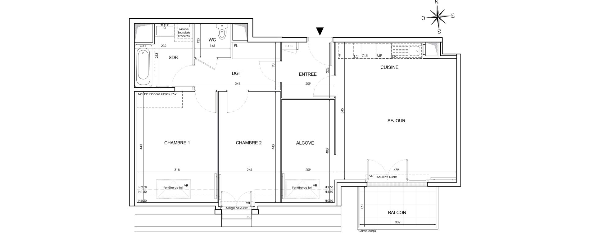 Appartement T3 de 74,04 m2 au Blanc-Mesnil Gare