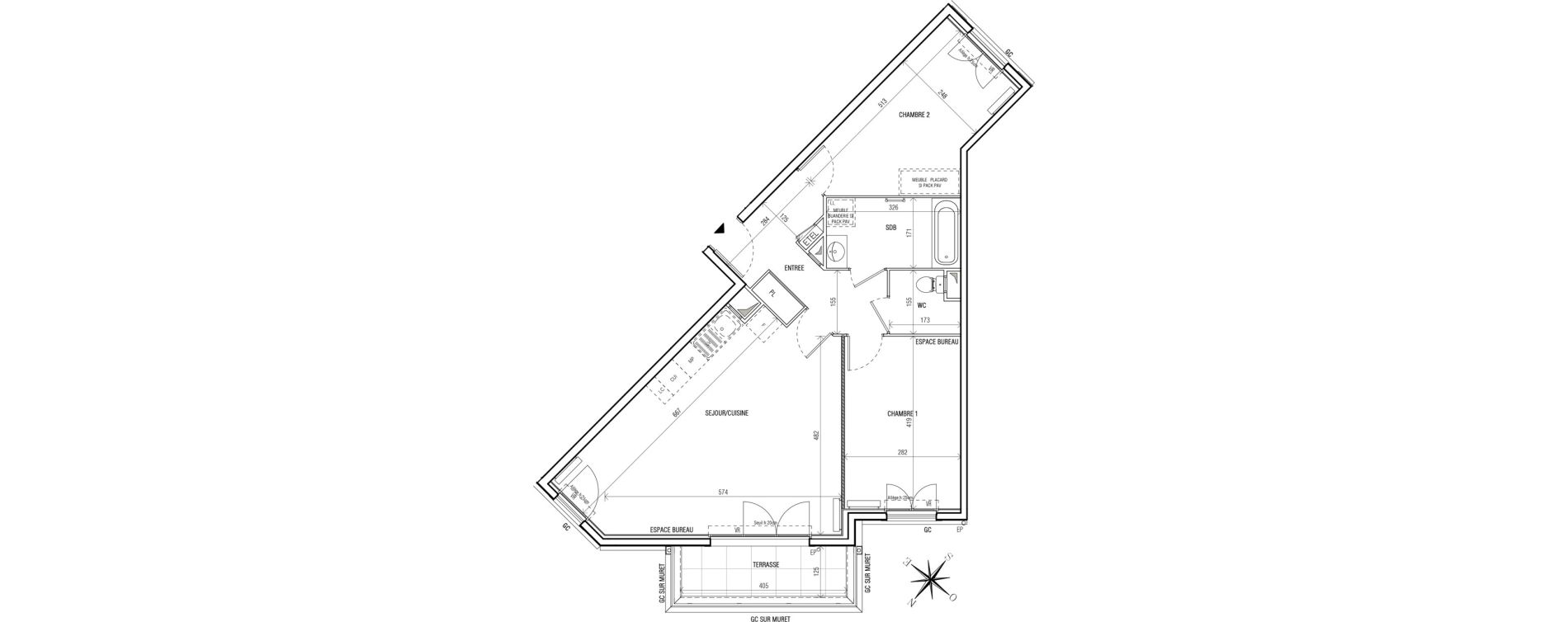 Appartement T3 de 68,57 m2 au Blanc-Mesnil Centre