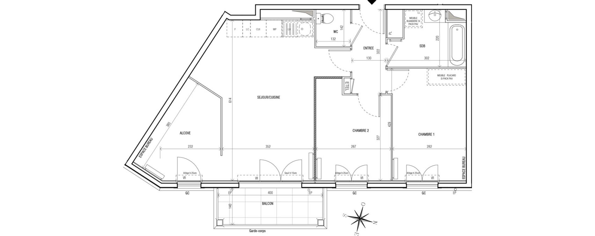 Appartement T3 de 68,42 m2 au Blanc-Mesnil Centre