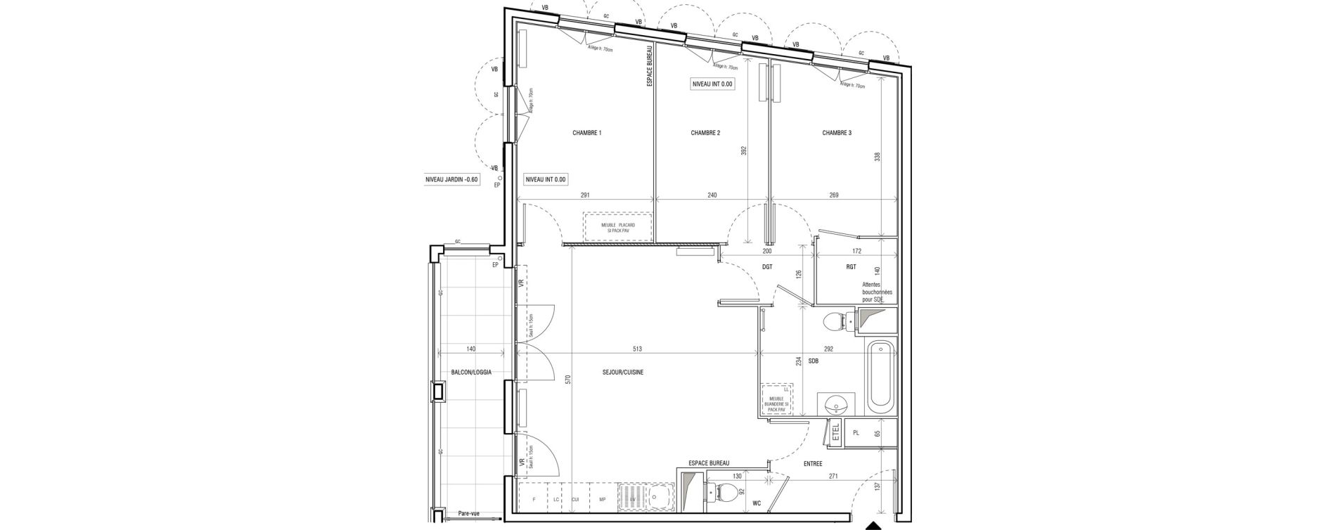 Appartement T4 de 76,97 m2 au Blanc-Mesnil Centre