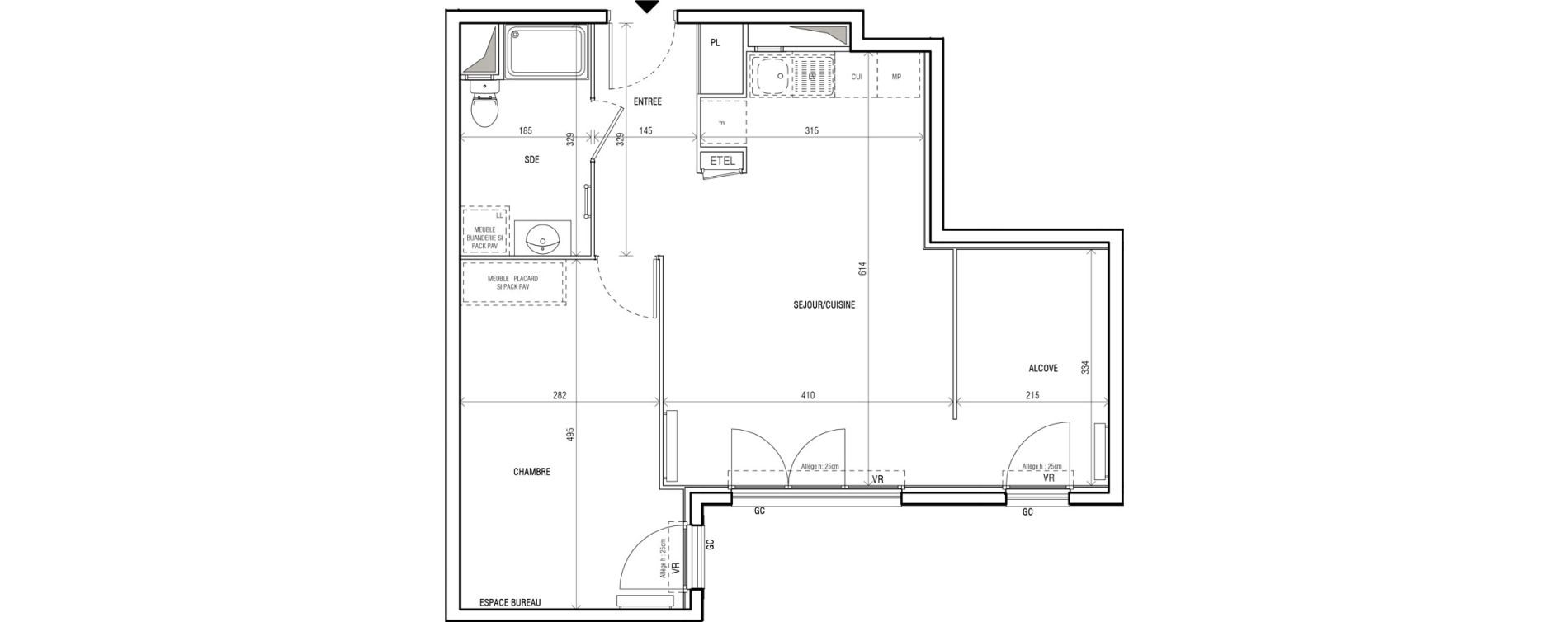 Appartement T2 de 54,64 m2 au Blanc-Mesnil Centre