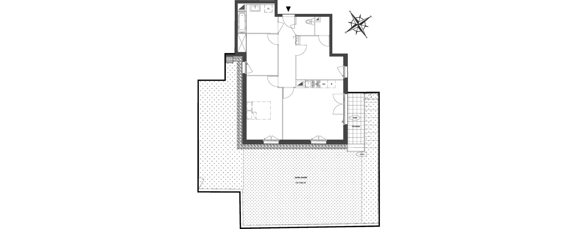 Appartement T4 de 73,08 m2 au Blanc-Mesnil Centre