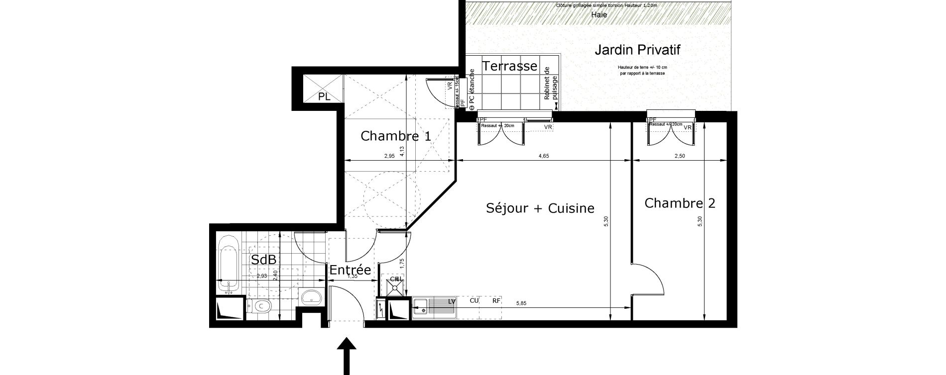Appartement T3 de 64,80 m2 au Blanc-Mesnil Centre