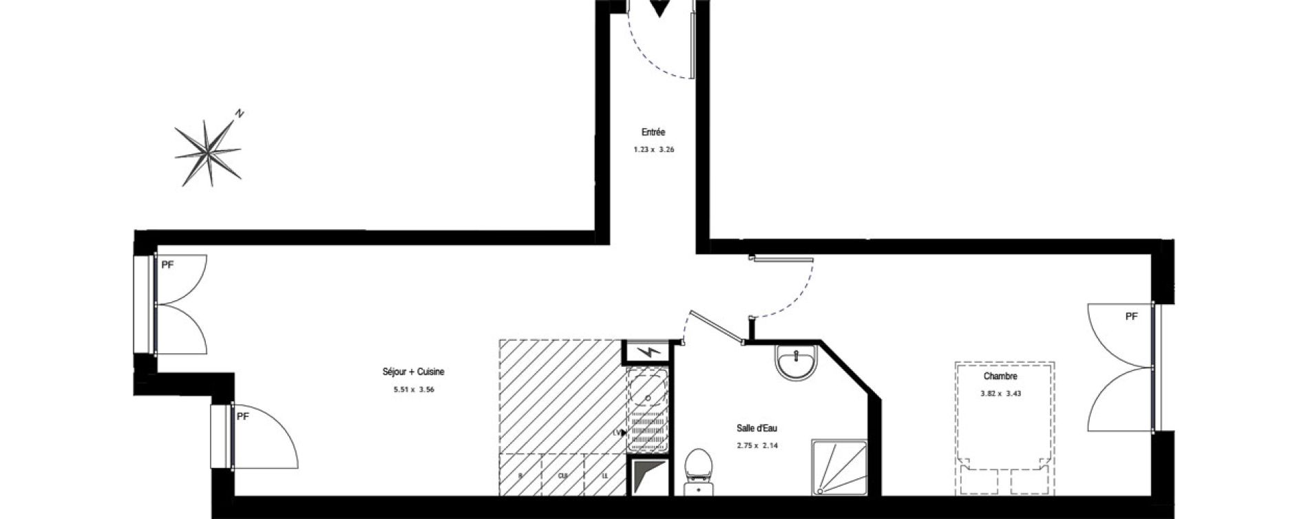 Appartement T2 de 50,08 m2 au Blanc-Mesnil Centre
