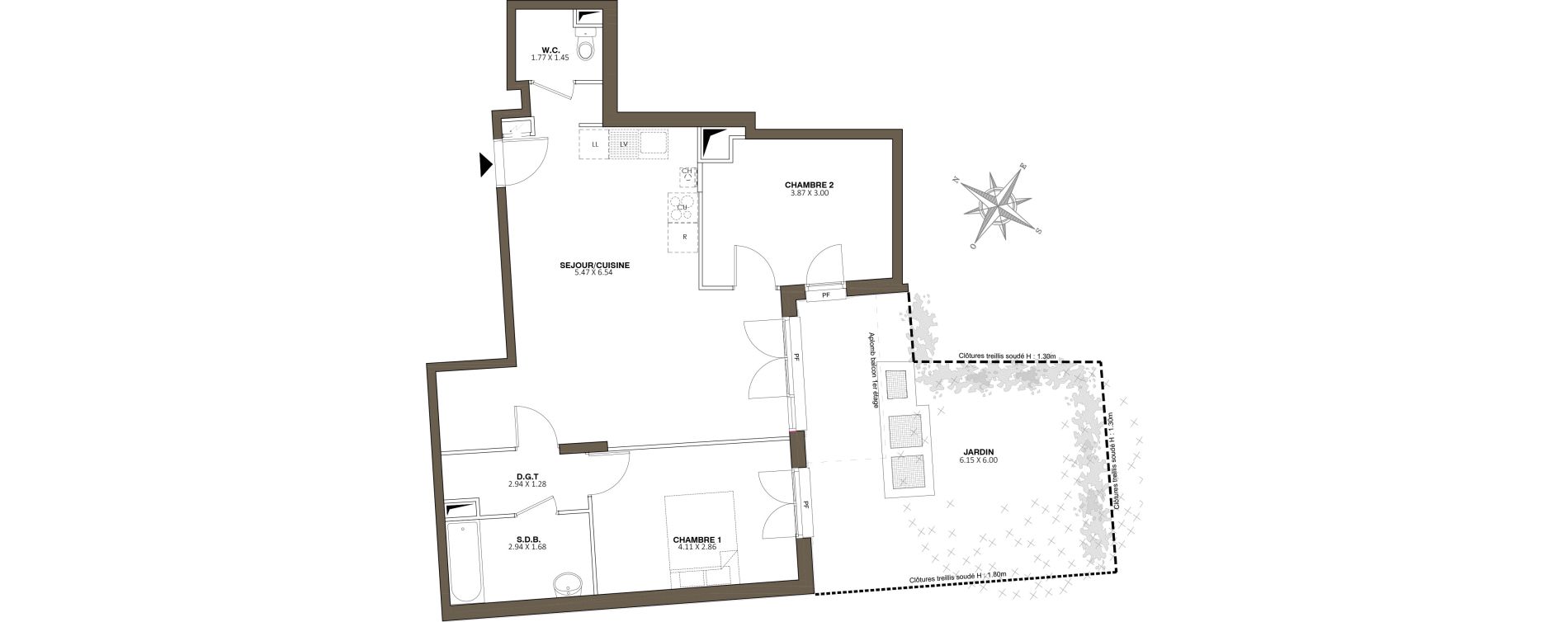 Appartement T3 de 67,60 m2 au Blanc-Mesnil Centre
