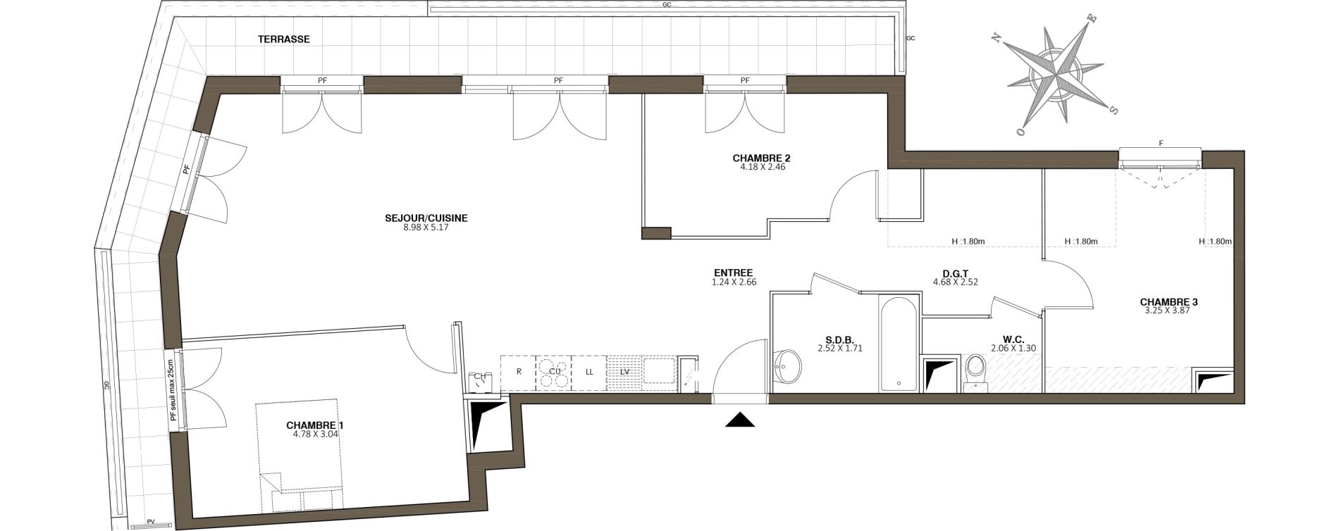 Appartement T4 de 86,45 m2 au Blanc-Mesnil Centre