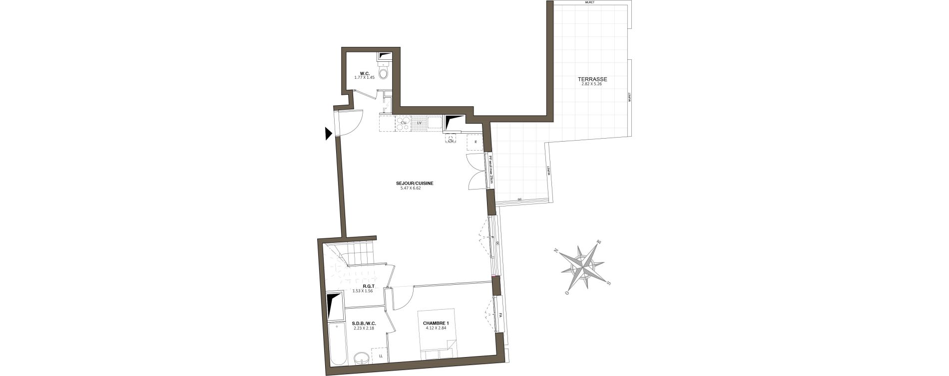 Duplex T5 de 106,60 m2 au Blanc-Mesnil Centre