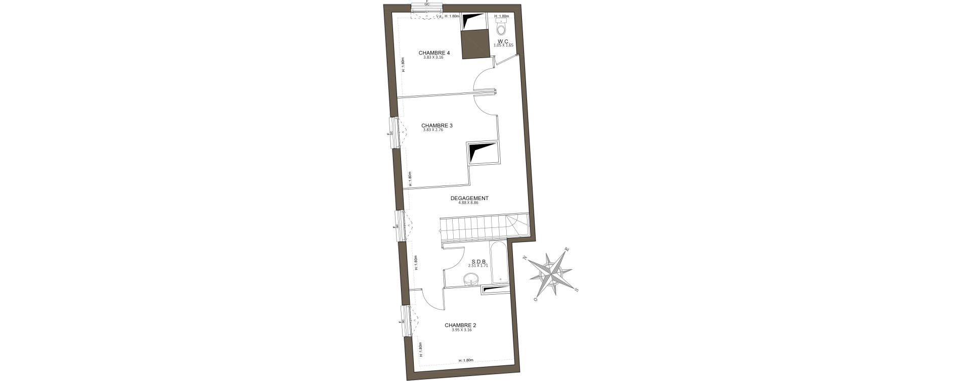 Duplex T5 de 101,10 m2 au Blanc-Mesnil Centre