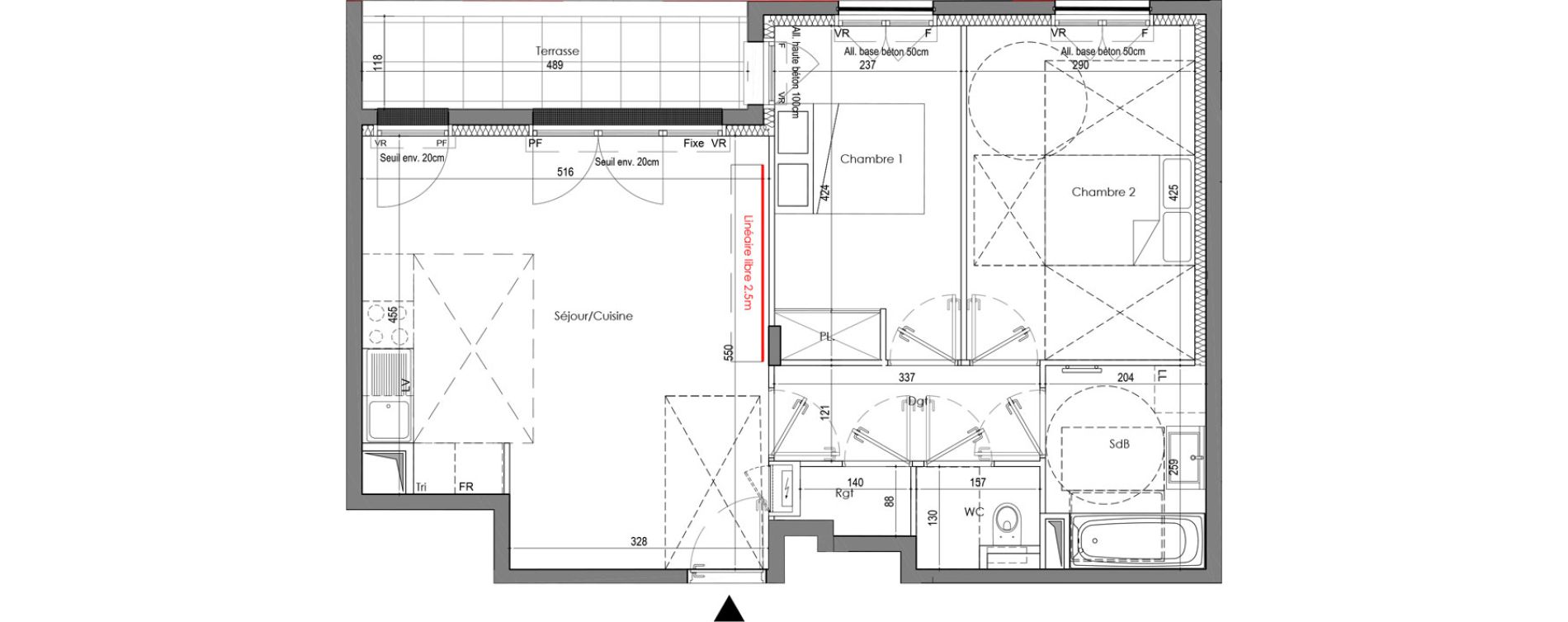 Appartement T3 de 60,51 m2 au Blanc-Mesnil Centre