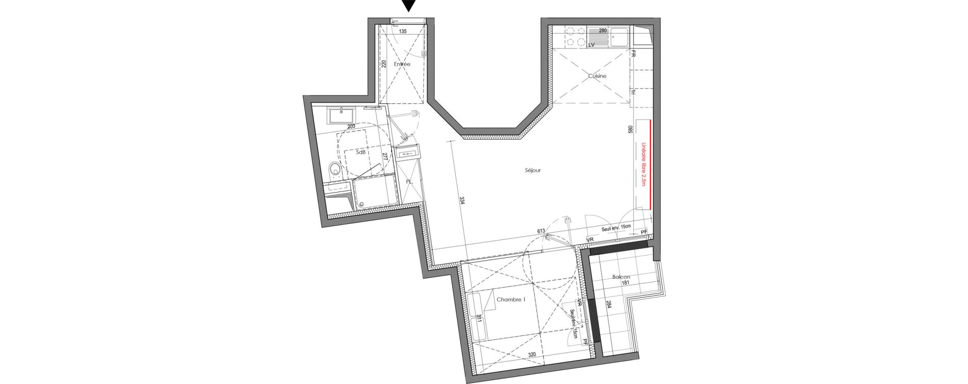 Appartement T2 de 48,81 m2 au Blanc-Mesnil Centre