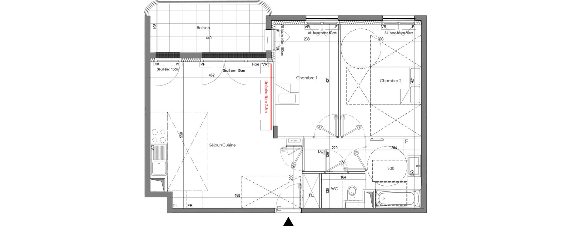 Appartement T3 de 60,65 m2 au Blanc-Mesnil Centre