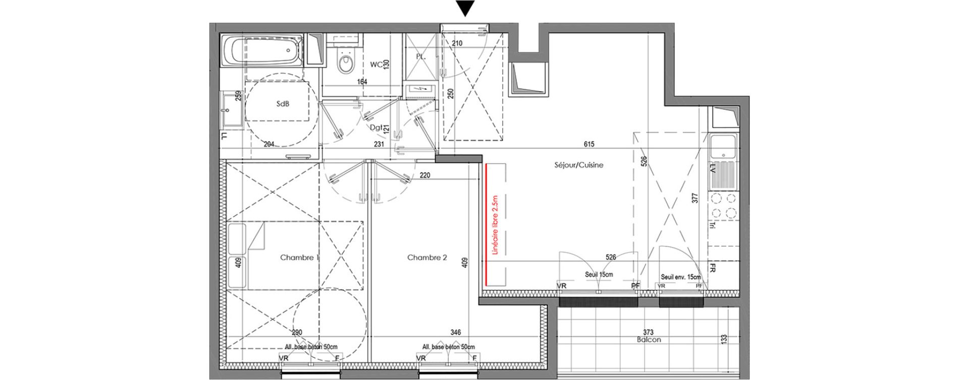 Appartement T3 de 58,85 m2 au Blanc-Mesnil Centre