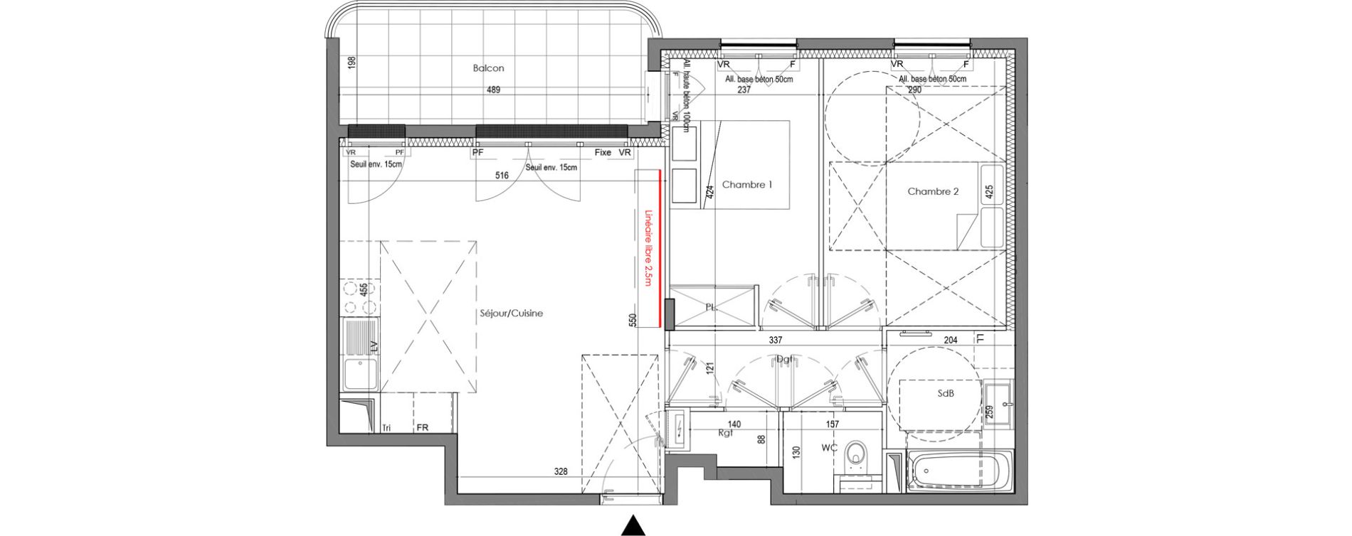 Appartement T3 de 60,51 m2 au Blanc-Mesnil Centre