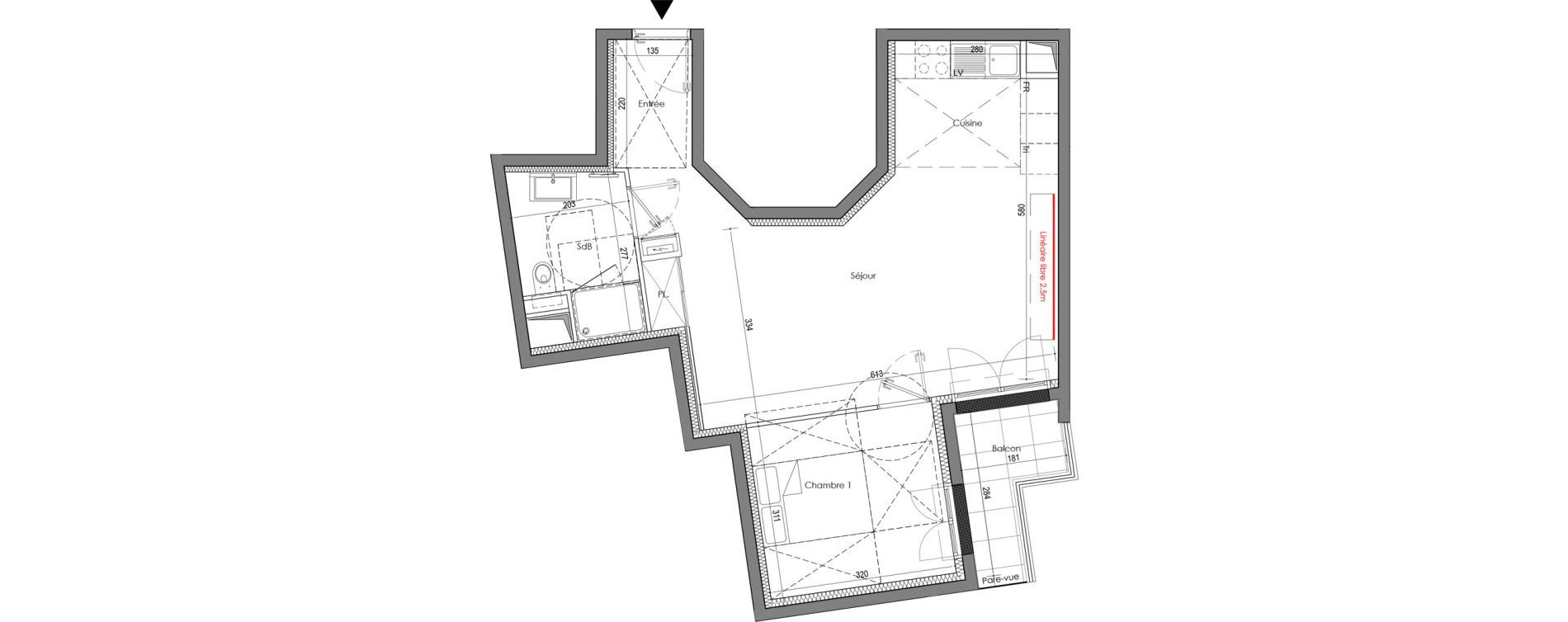 Appartement T2 de 48,36 m2 au Blanc-Mesnil Centre