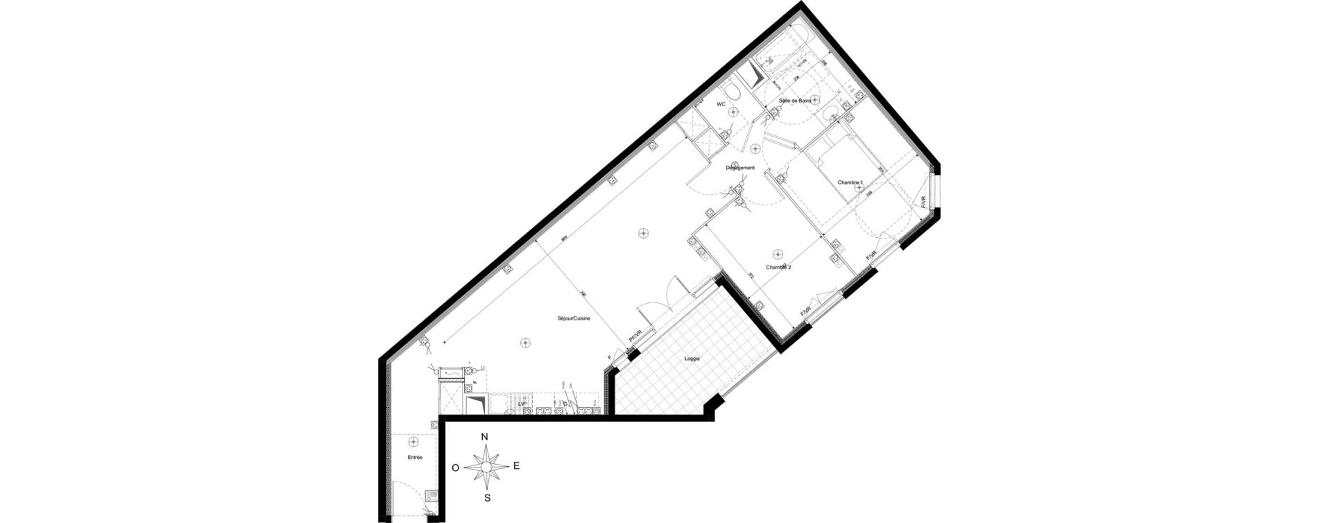 Appartement T3 de 72,32 m2 au Blanc-Mesnil Les tilleuls