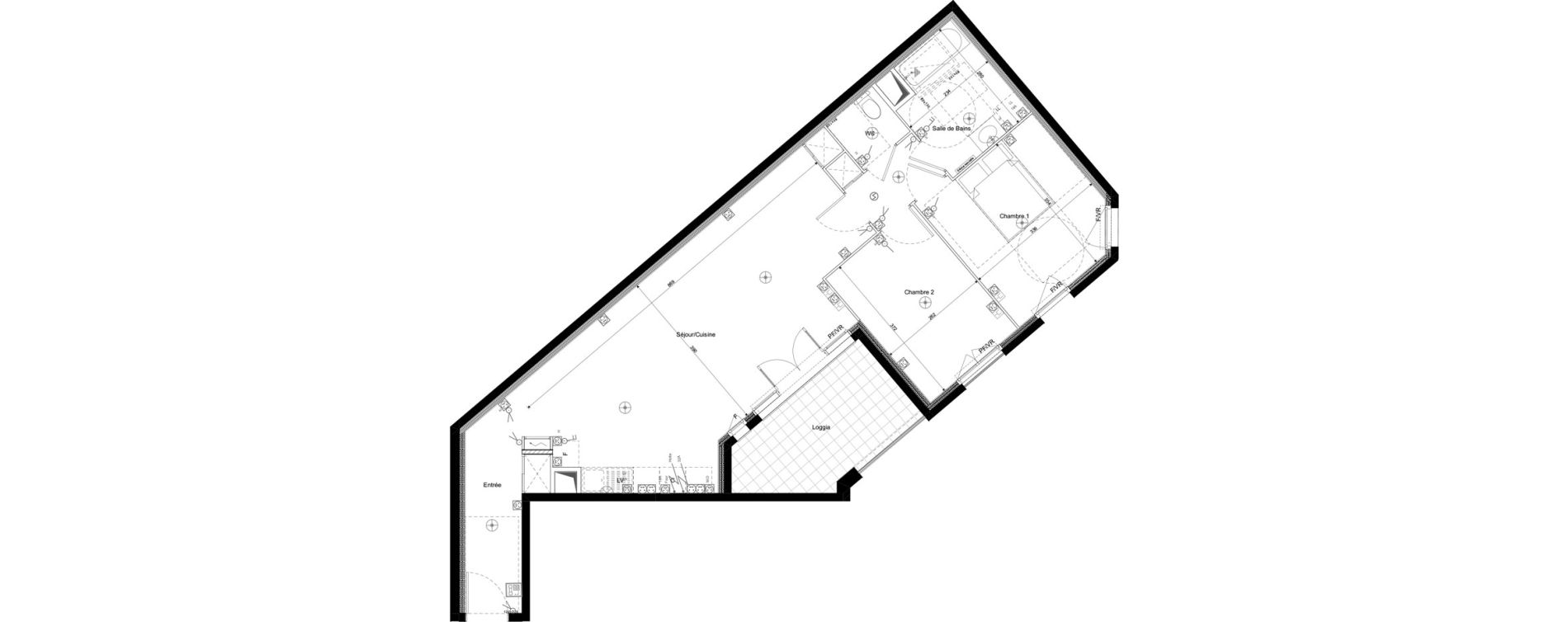 Appartement T3 de 72,30 m2 au Blanc-Mesnil Les tilleuls