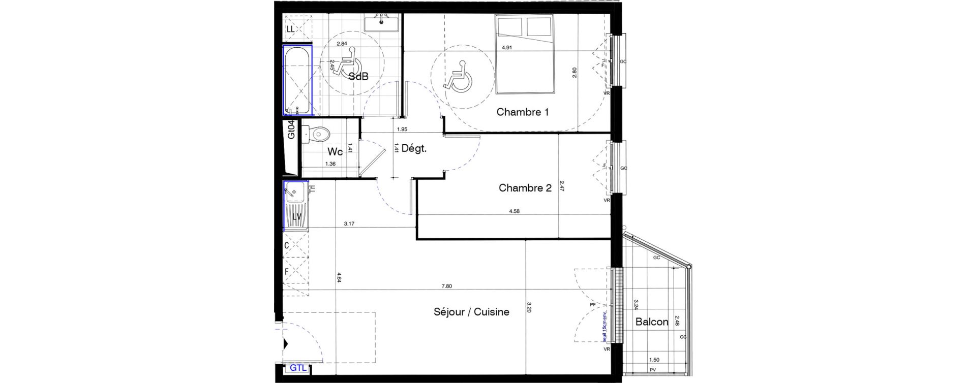 Appartement T3 de 65,23 m2 au Blanc-Mesnil Centre