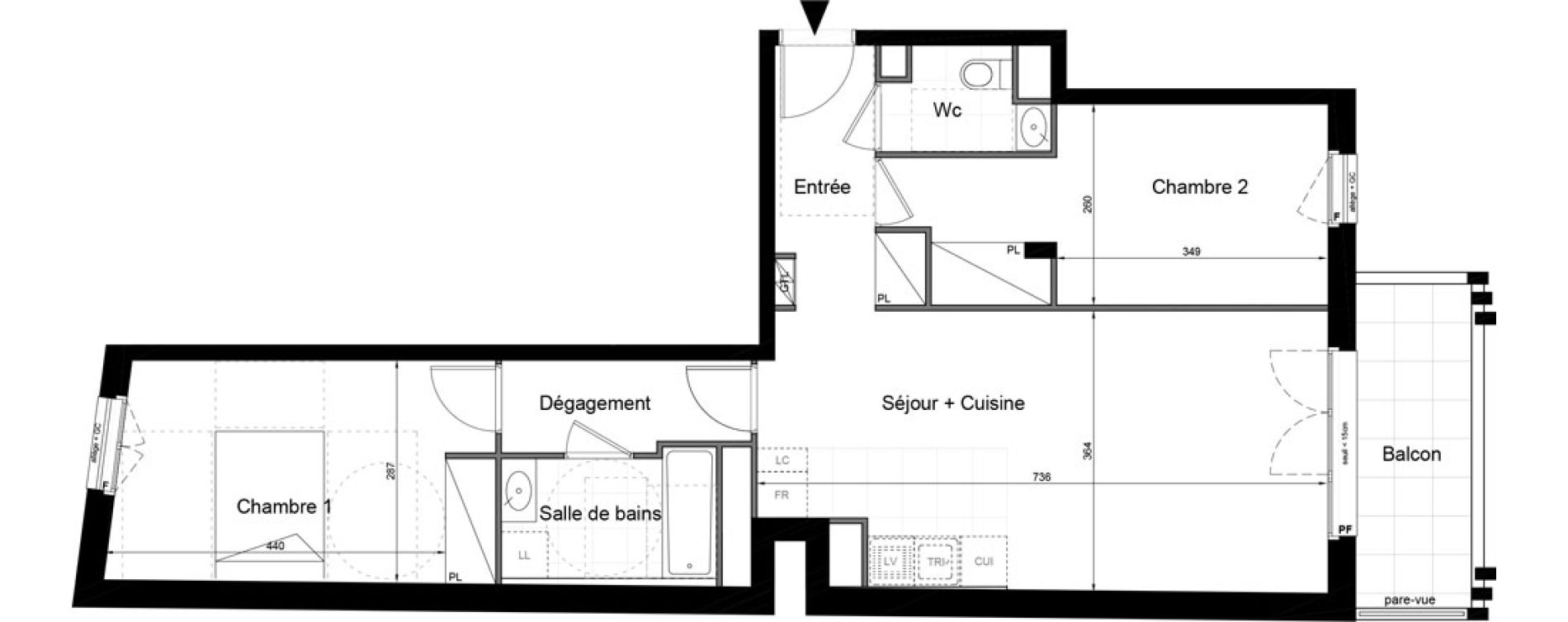 Appartement T3 de 67,70 m2 au Blanc-Mesnil Avenue du 8 mai