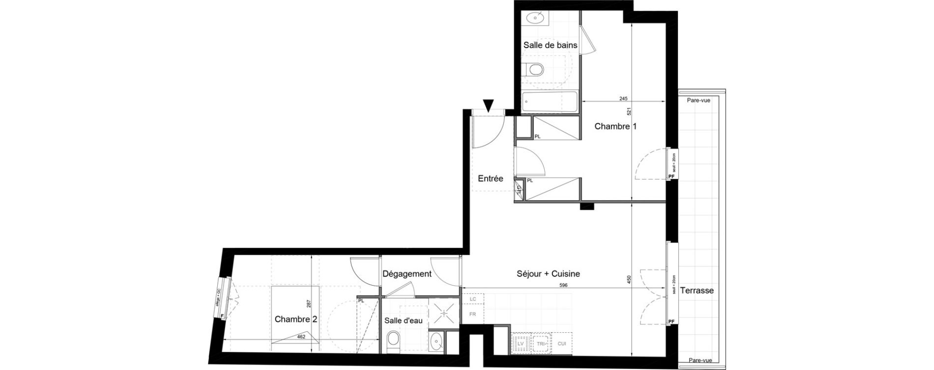 Appartement T3 de 69,80 m2 au Blanc-Mesnil Avenue du 8 mai