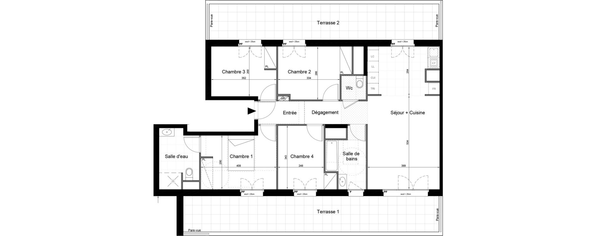 Appartement T5 de 92,30 m2 au Blanc-Mesnil Avenue du 8 mai