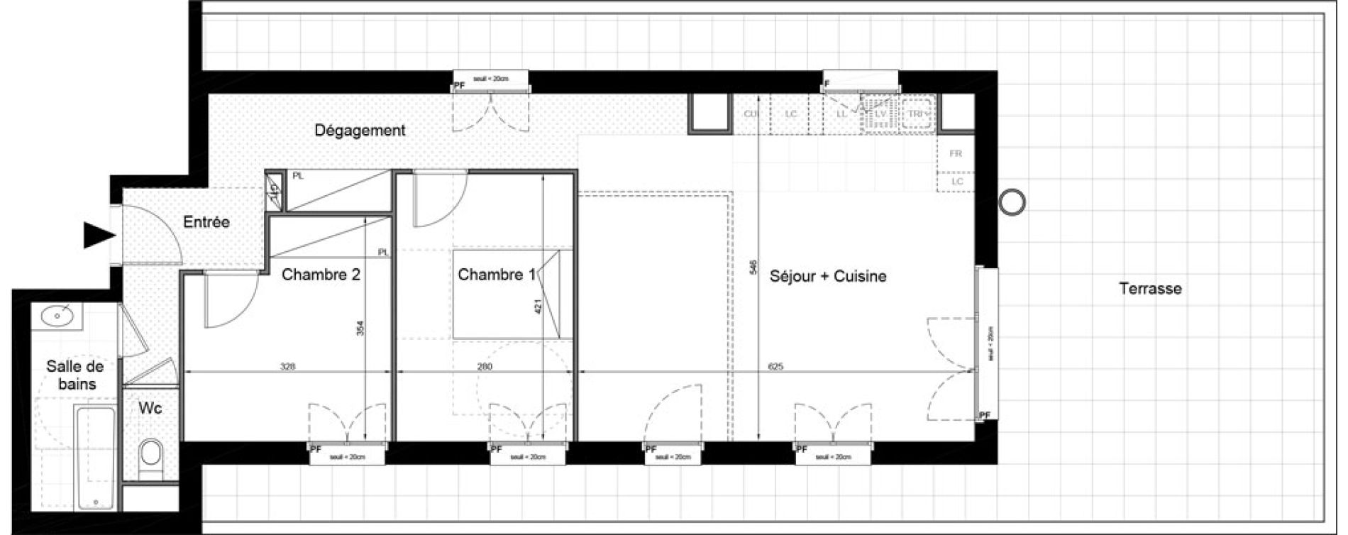 Appartement T3 de 74,60 m2 au Blanc-Mesnil Avenue du 8 mai