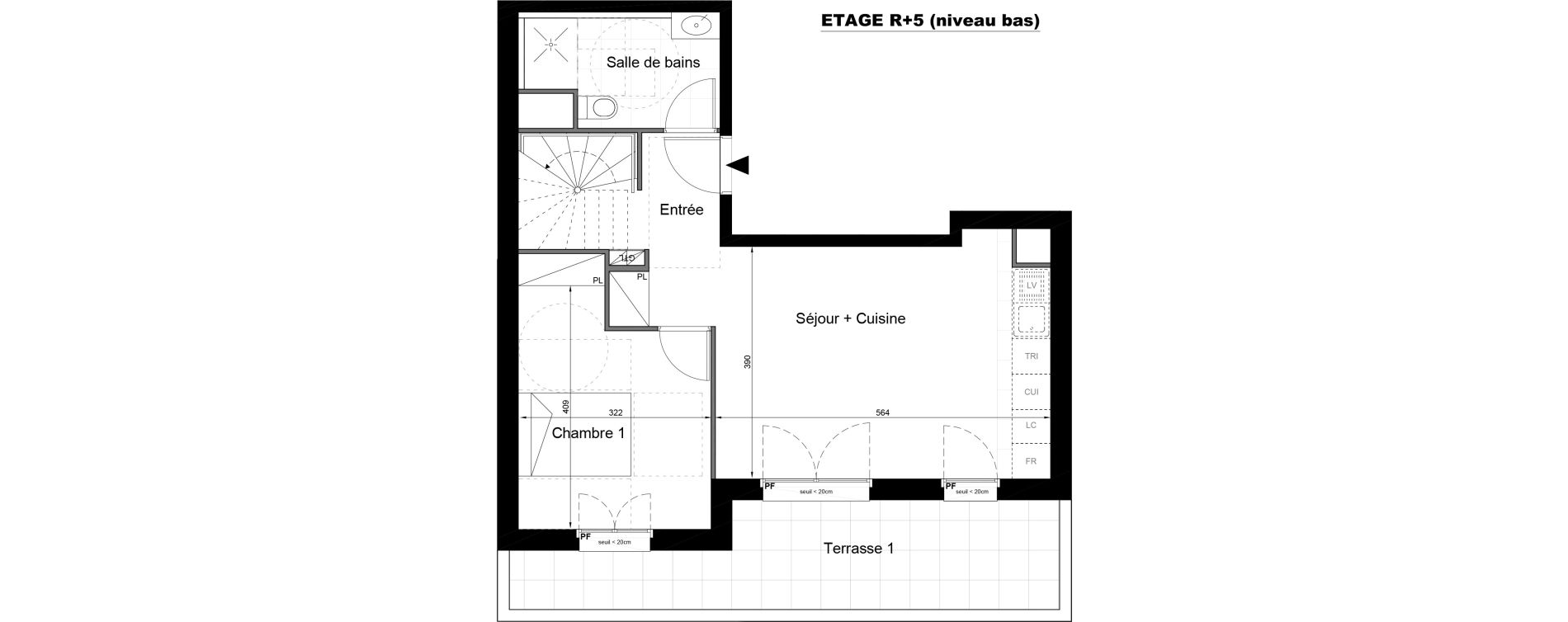 Duplex T4 de 84,00 m2 au Blanc-Mesnil Avenue du 8 mai