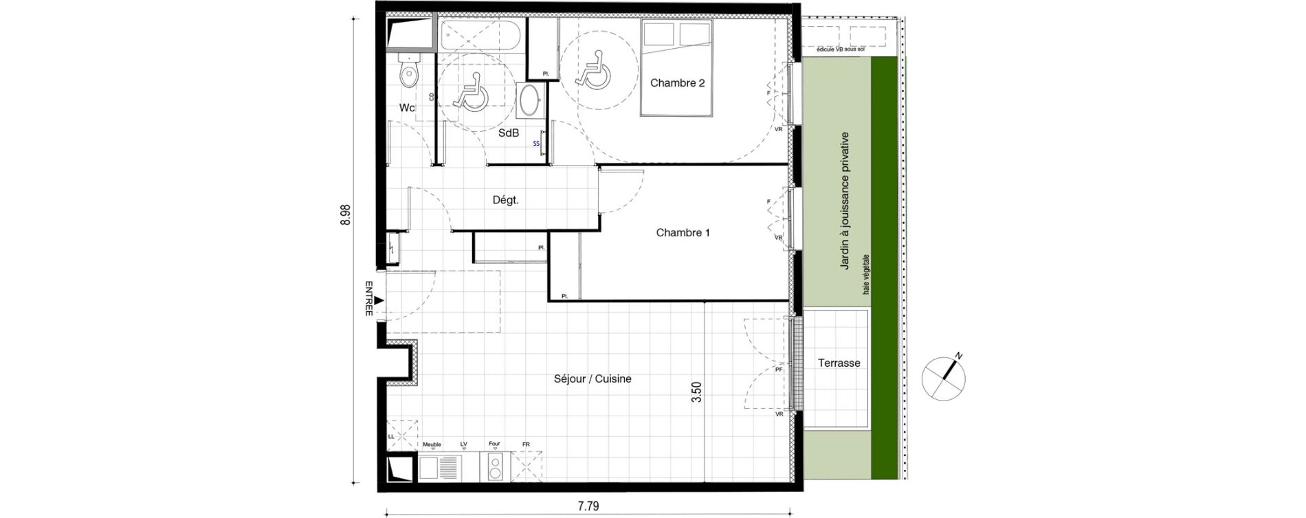 Appartement T3 de 67,12 m2 au Blanc-Mesnil Centre