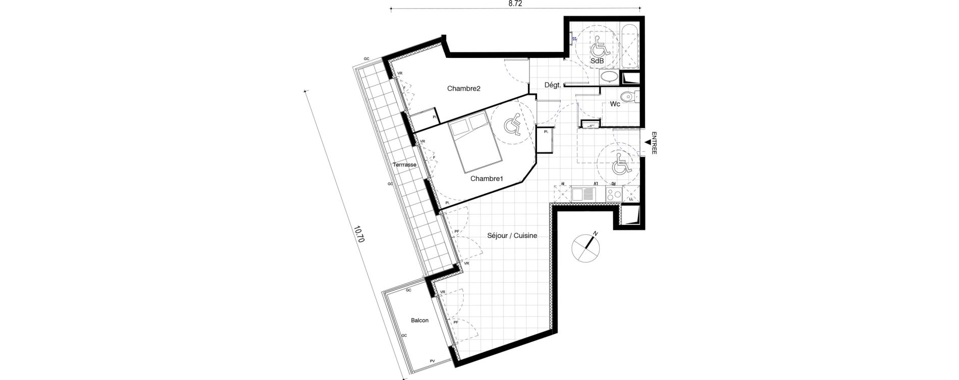 Appartement T3 de 60,08 m2 au Blanc-Mesnil Centre