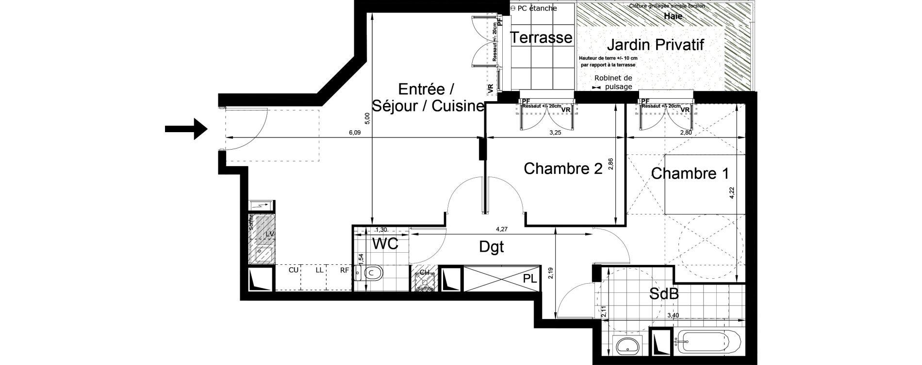 Appartement T3 de 63,28 m2 au Blanc-Mesnil Centre
